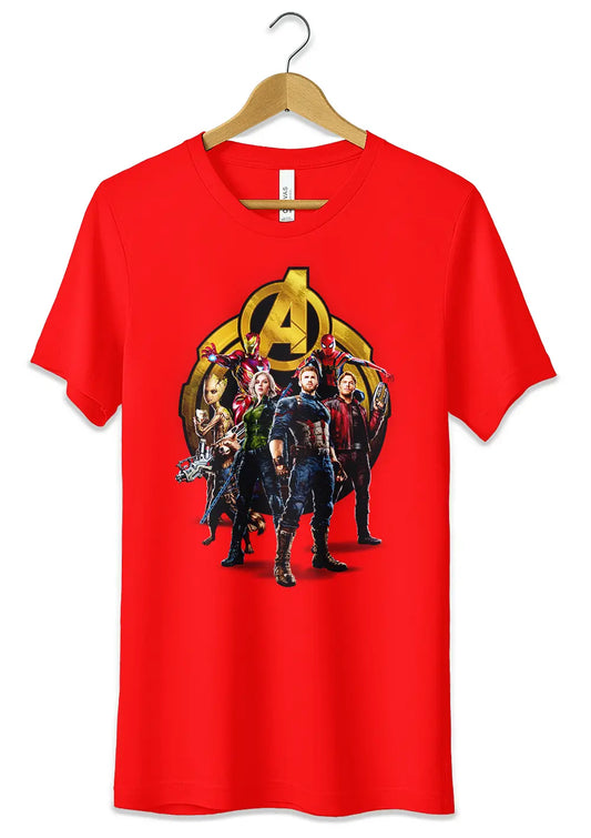 T-Shirt Maglietta Personaggi Avengers T-Shirt CmrDesignStore Rosso S 