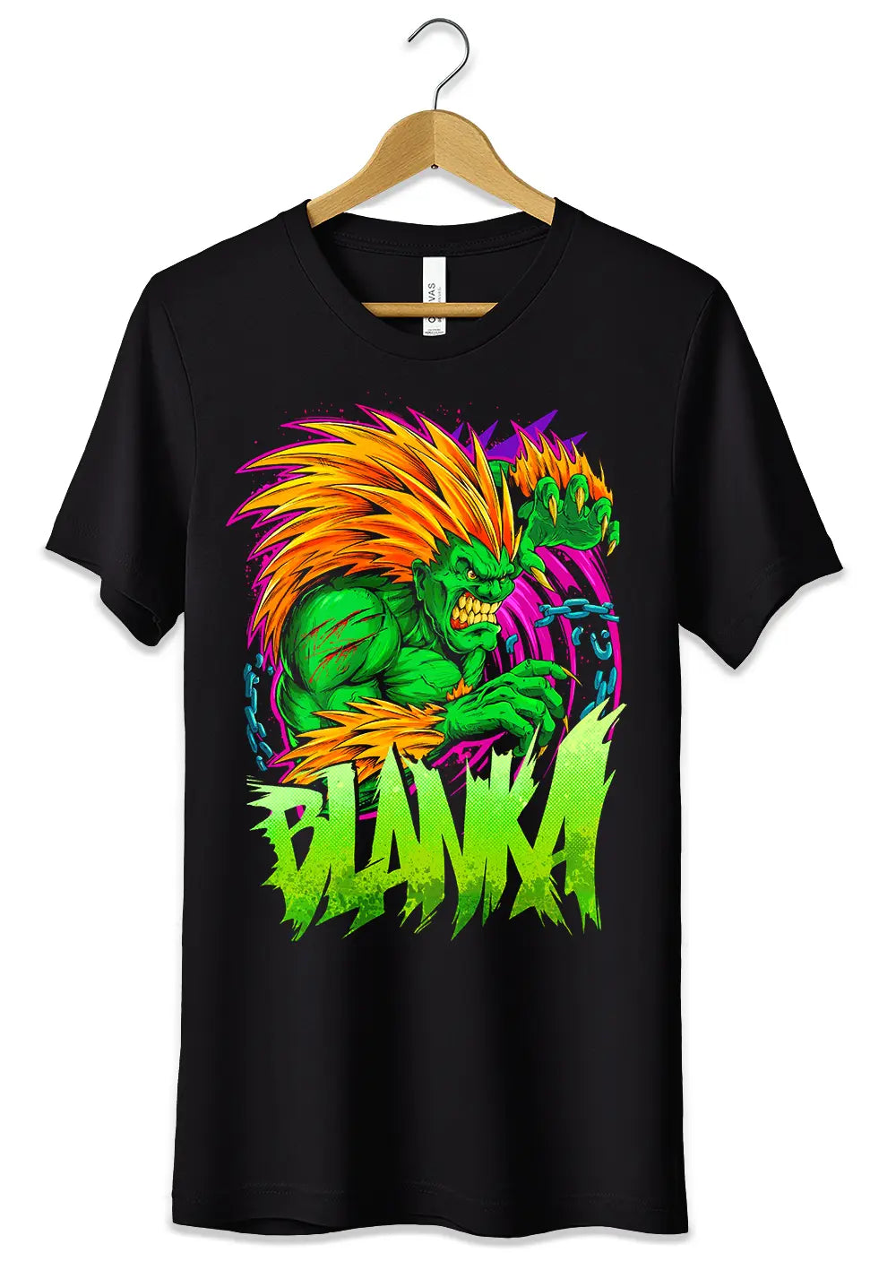 T-Shirt Maglietta Videogames Street Fighters Blanka T-Shirt CmrDesignStore   