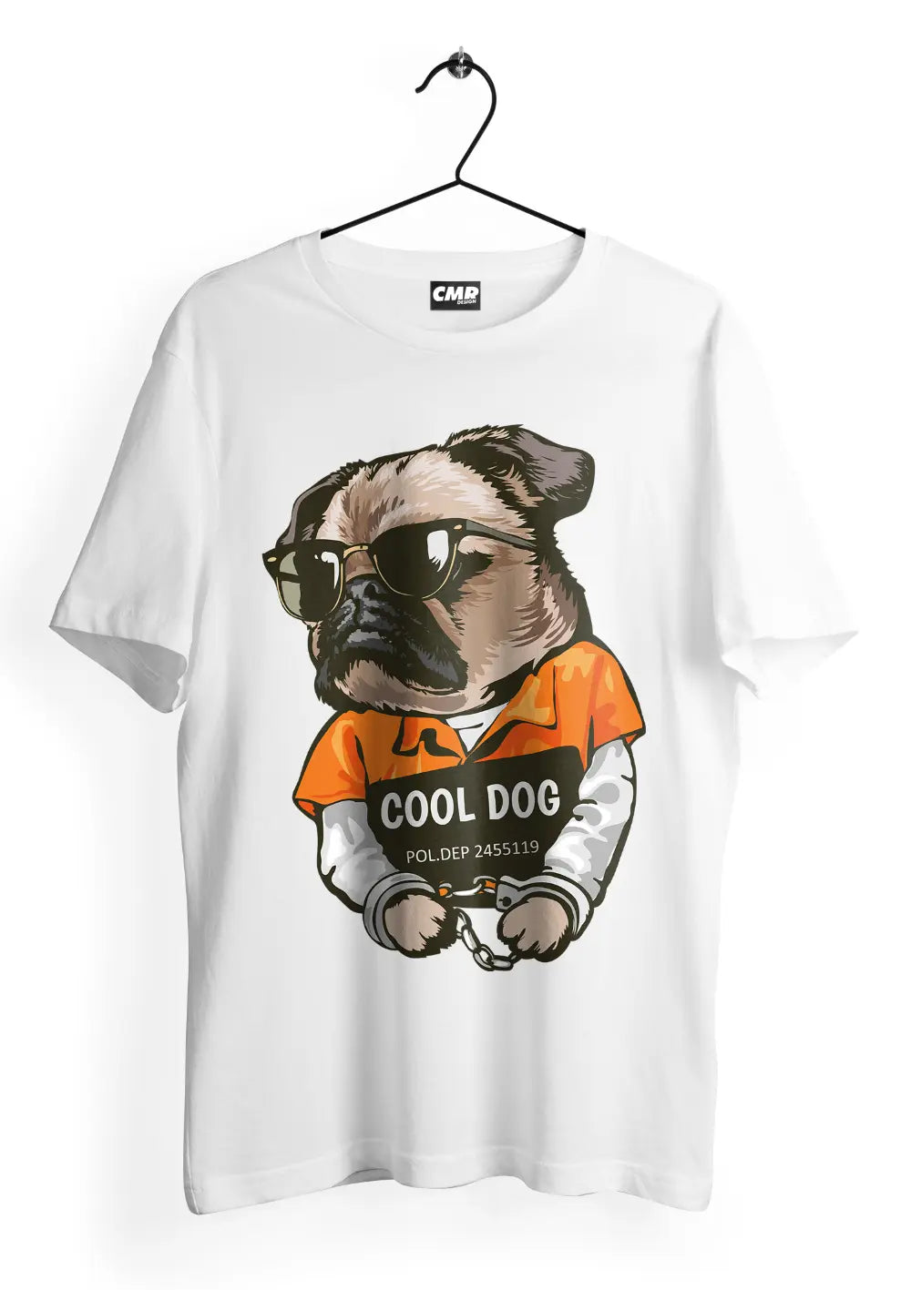 T-Shirt Maglietta Cool Dog Urban Oversize T-Shirt CmrDesignStore Fronte XS 