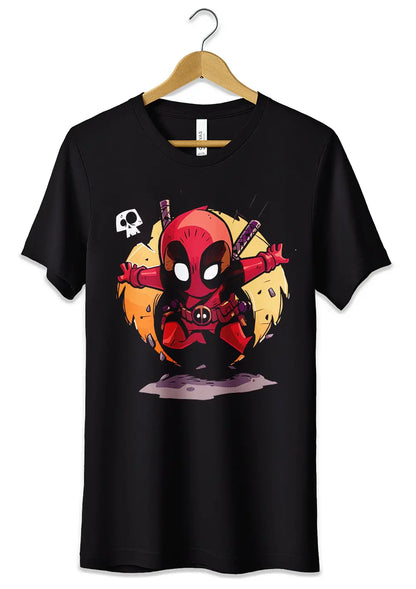 T-Shirt Maglietta Deadpool Supereroi T-Shirt CmrDesignStore Nero S 