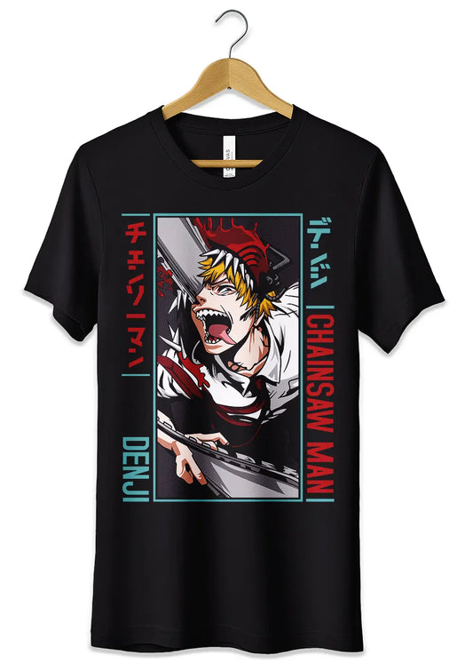 T-Shirt Maglietta Denji Chainsaw Man T-Shirt CmrDesignStore   