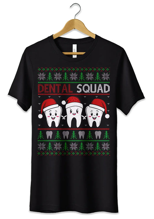 T-Shirt Maglietta Natale Ironica Dental Squad, T-Shirt, CmrDesignStore, T-Shirt Maglietta Natale Ironica Dental Squad