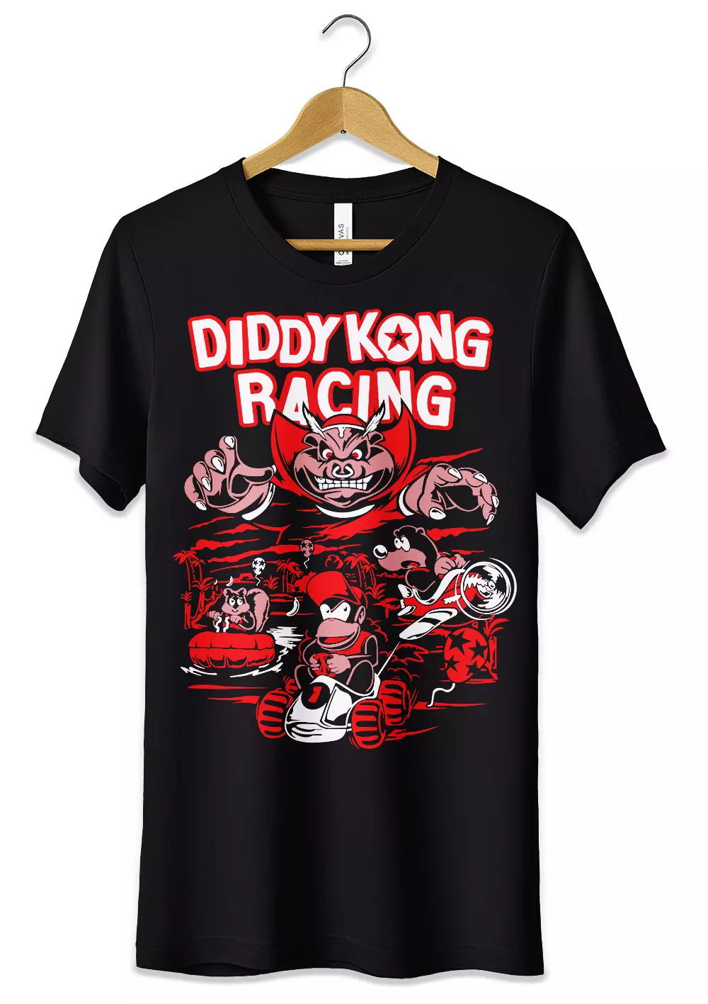 T-Shirt Maglietta Videogames Diddy Kong Racing, CmrDesignStore, T-Shirt, t-shirt-maglietta-videogames-diddy-kong-racing, CmrDesignStore
