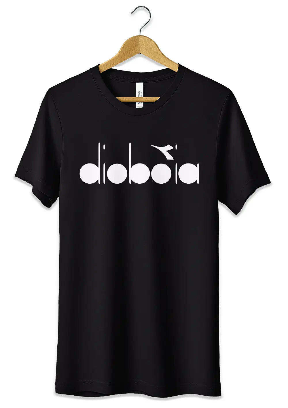 T-Shirt Divertente Dioboia Maglietta Logo Fake Diadora T-Shirt CmrDesignStore Nero S 