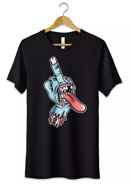T-Shirt Dito Medio Zombie 100% Cotone Unisex, CmrDesignStore, T-Shirt, t-shirt-dito-medio-zombie-fuck-you-baby-100-cotone-unisex, CmrDesignStore