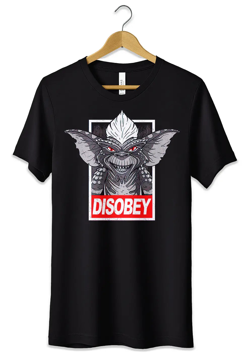 T-Shirt Maglietta Gremlins Disobey Nera Maniche Corte T-Shirt CmrDesignStore   