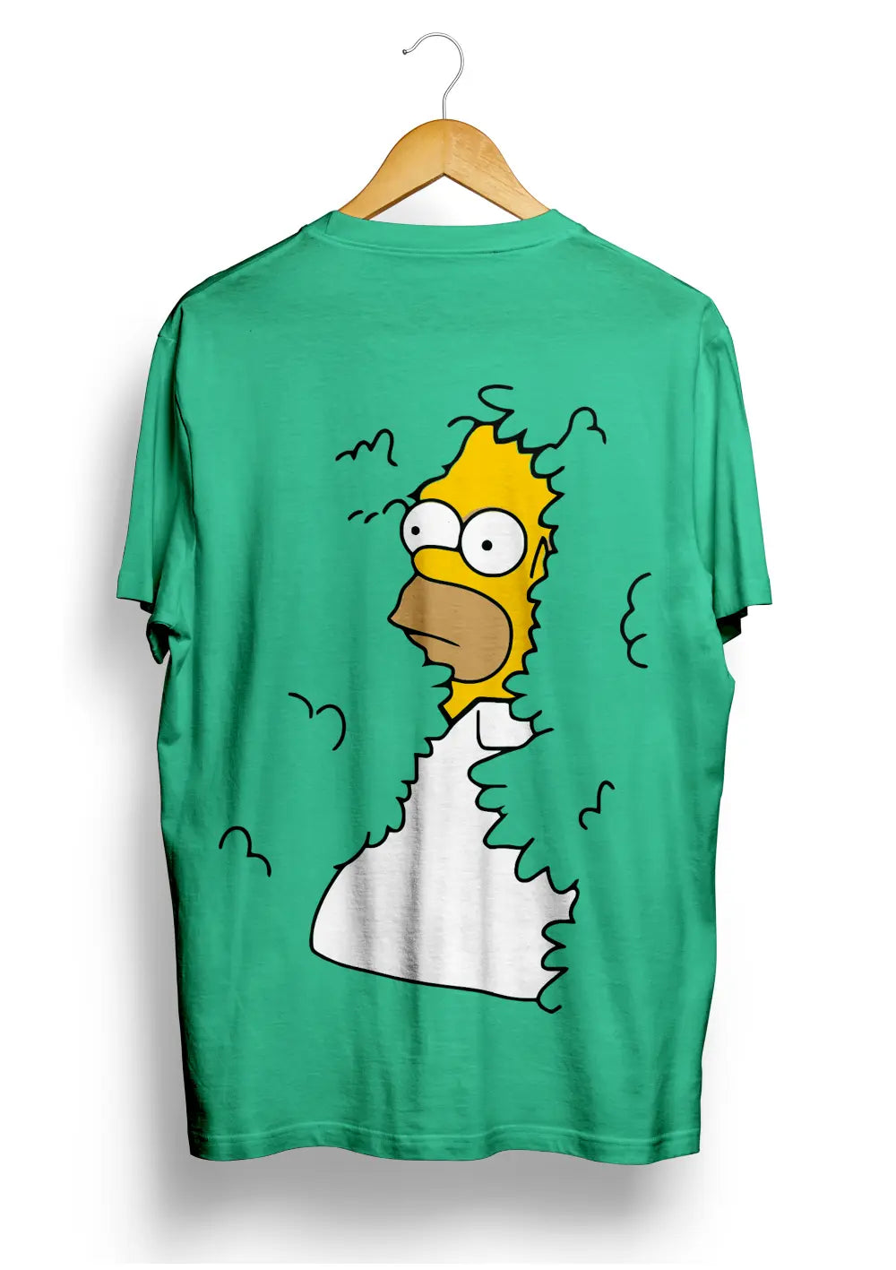 T-Shirt Maglietta Homer Simpson T-Shirt CmrDesignStore S Retro Verde 