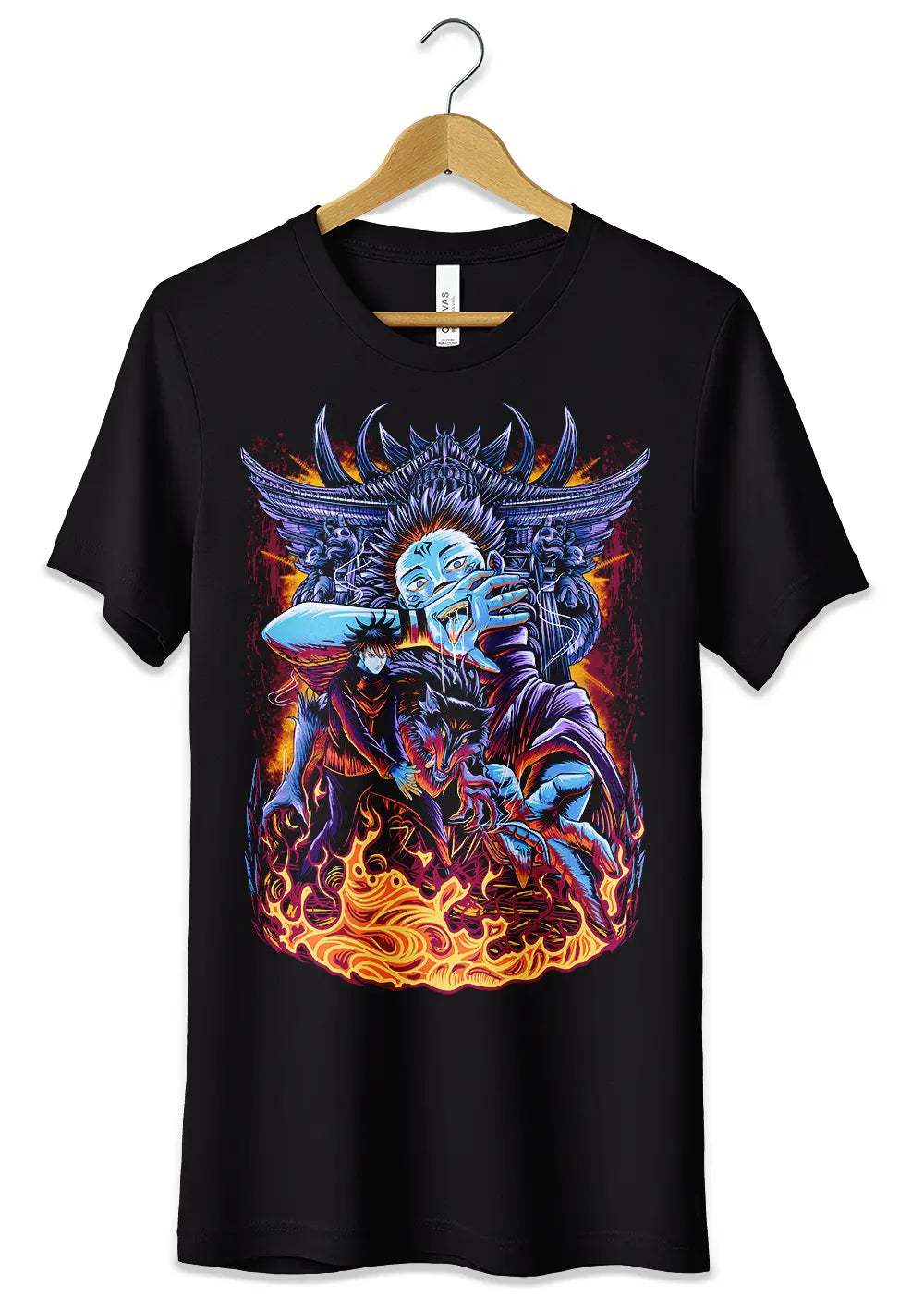 T-Shirt Jujutsu Kaisen Ryomen Sukuna Anime T-Shirt CmrDesignStore S Nero 