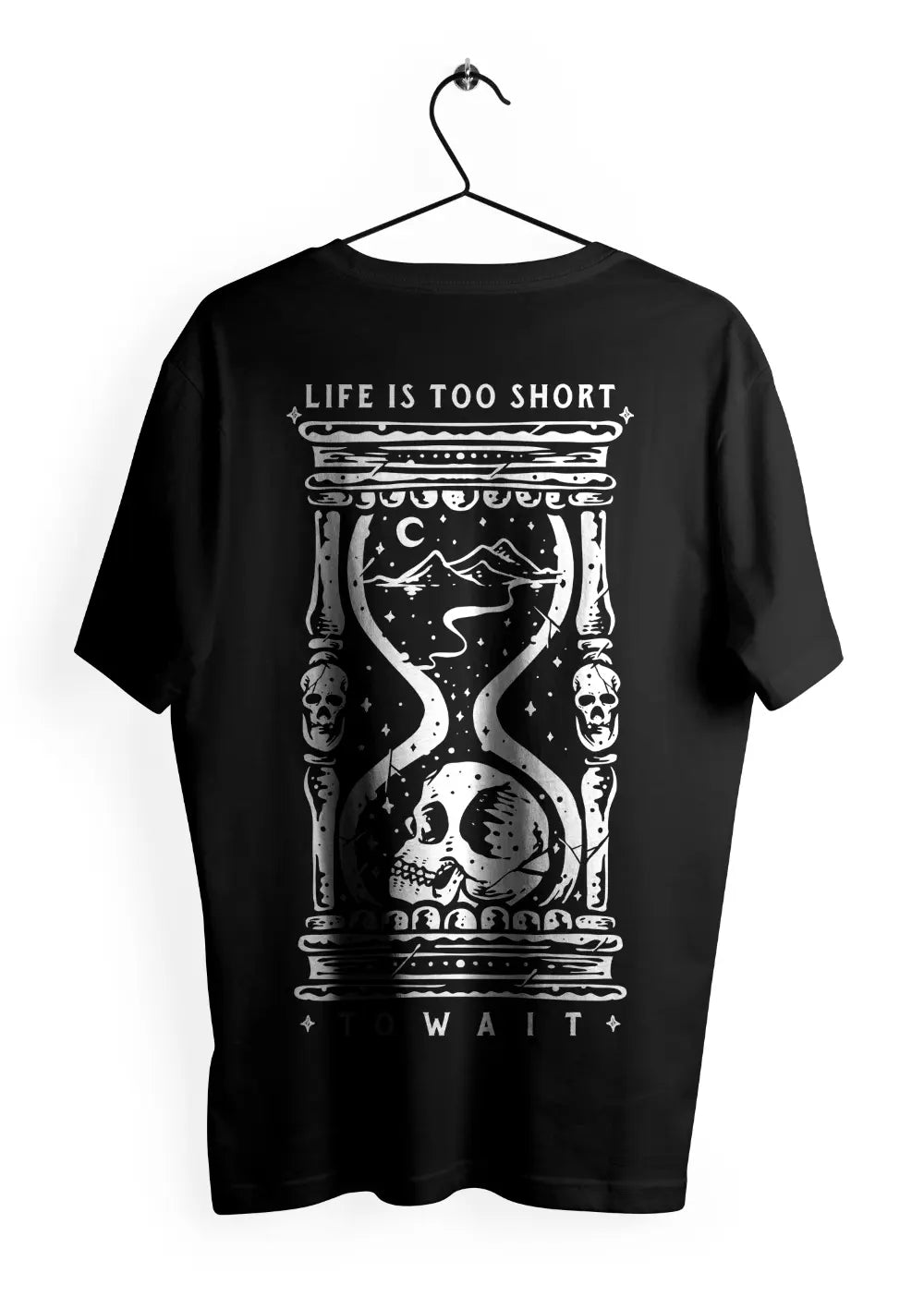 T-Shirt Maglietta Life is too Short Urban Oversize T-Shirt CmrDesignStore Retro XS 