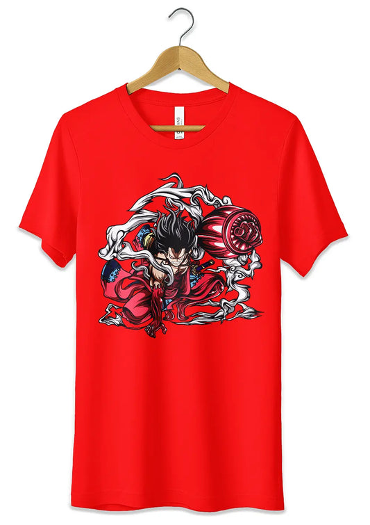 T-Shirt Maglietta Monkey D Luffy Rubber Gear 4 Snakeman One Piece T-Shirt CmrDesignStore Rosso S 