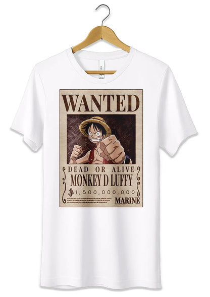 T-Shirt Maglietta Anime Monkey D Luffy Rubber Manifesto Wanted One Piece, CmrDesignStore, T-Shirt, t-shirt-maglietta-anime-monkey-d-luffy-rubber-manifesto-wanted-one-piece, CmrDesignStore