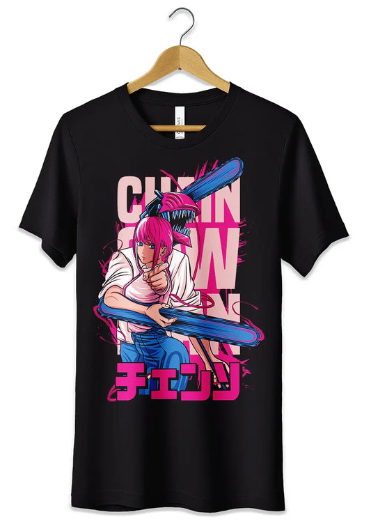 T-Shirt Maglietta Makima e Denji Chainsaw Man T-Shirt CmrDesignStore   