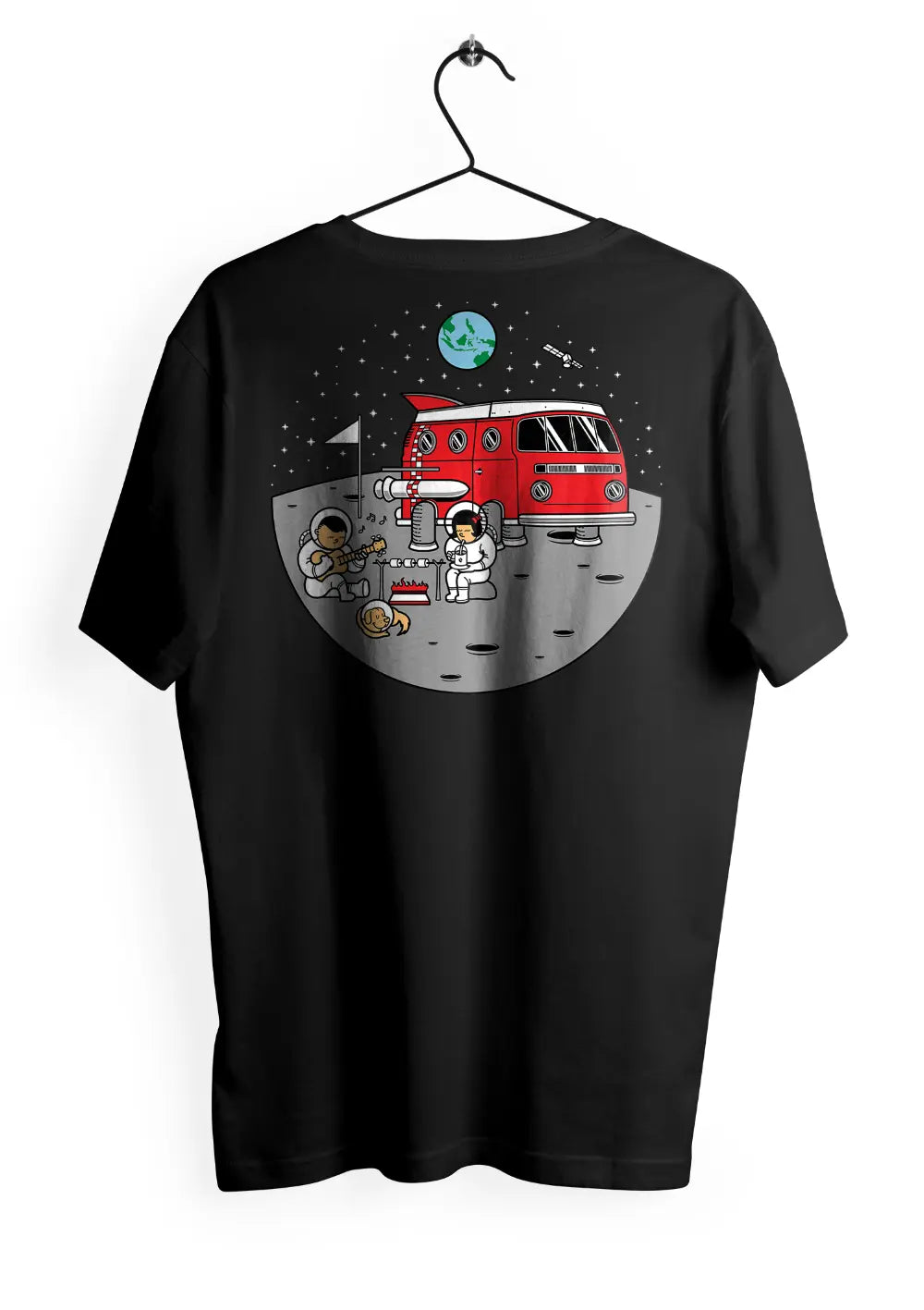 T-Shirt Maglietta Moon Lovers Urban Oversize T-Shirt CmrDesignStore Retro XS 