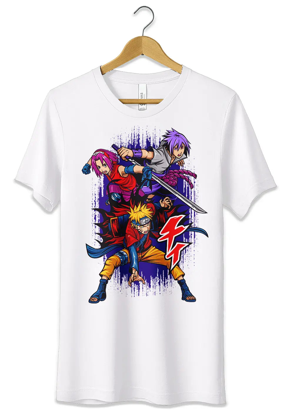 T-Shirt Maglietta Fans Naruto Anime T-Shirt CmrDesignStore Bianco S 