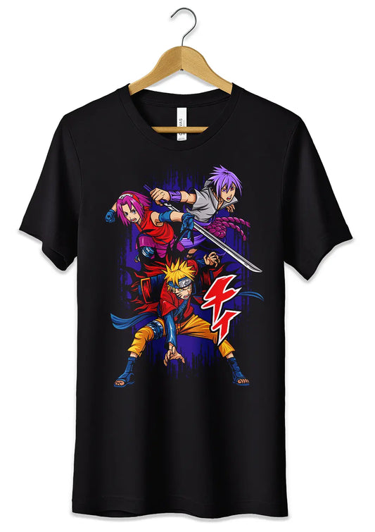 T-Shirt Maglietta Fans Naruto Anime T-Shirt CmrDesignStore Nero S 