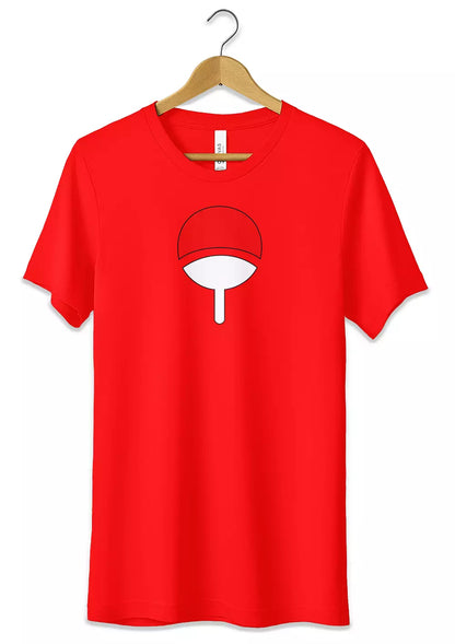 T-Shirt Clan Uchiha Naruto 100% Cotone Uomo Donna T-Shirt CmrDesignStore Rosso S 