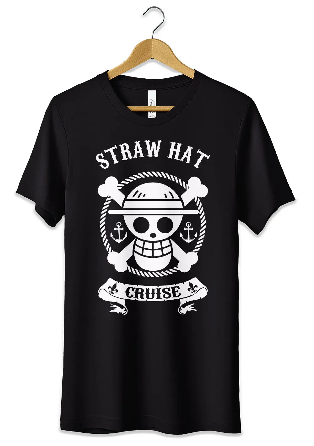 T-Shirt Maglietta Jolly Roger One Piece Bandiera Pirata T-Shirt CmrDesignStore 3/4 anni Nero 