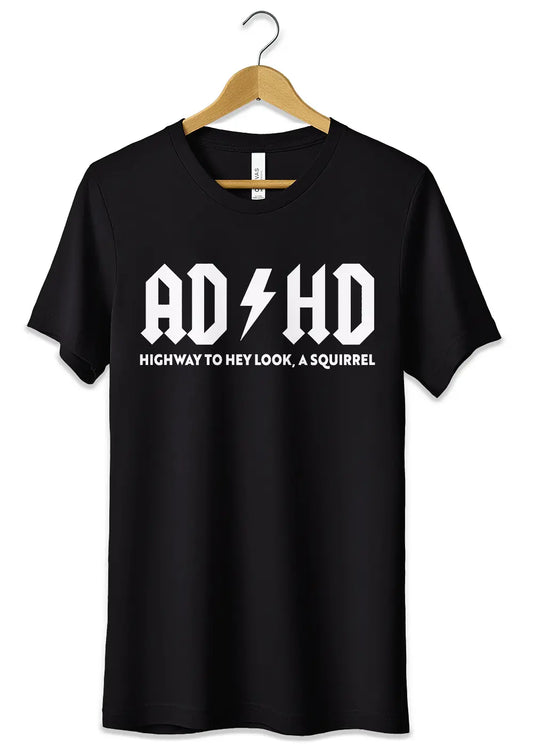 T-Shirt Maglietta Parodia AC DC Divertente T-Shirt CmrDesignStore Nero XS 