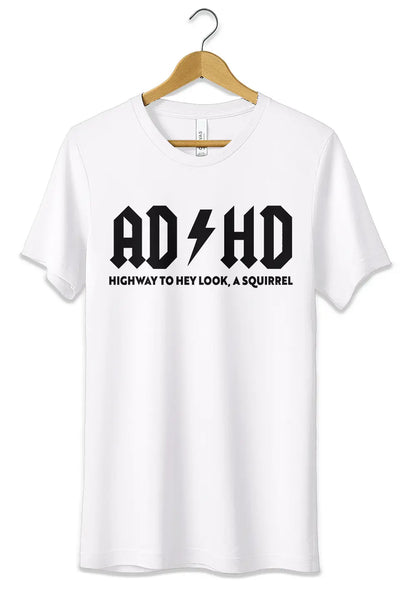 T-Shirt Maglietta Parodia AC DC Divertente T-Shirt CmrDesignStore Bianco XS 