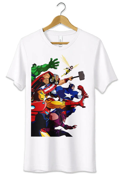 T-Shirt Maglietta Supereroi Avengers T-Shirt CmrDesignStore S Bianco 