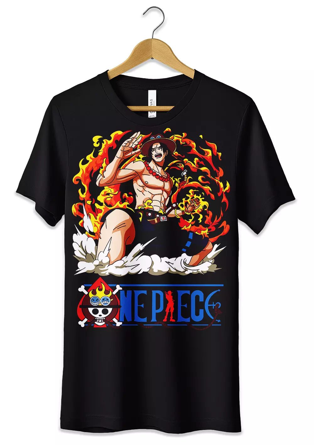 T-Shirt Maglietta Anime Pugno di fuoco Portuguese D. Ace One Piece T-Shirt CmrDesignStore   