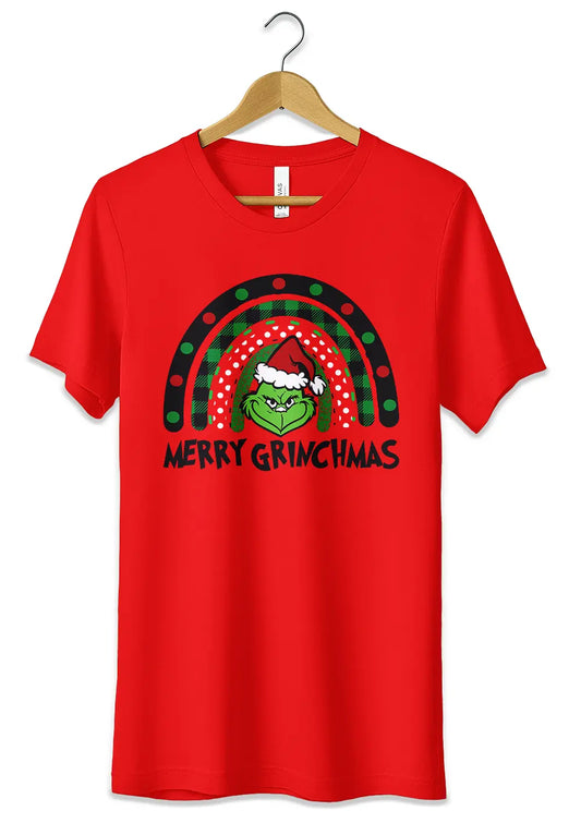 T-Shirt Maglietta Rossa il Grinch Funny Christmass Style T-Shirt CmrDesignStore   