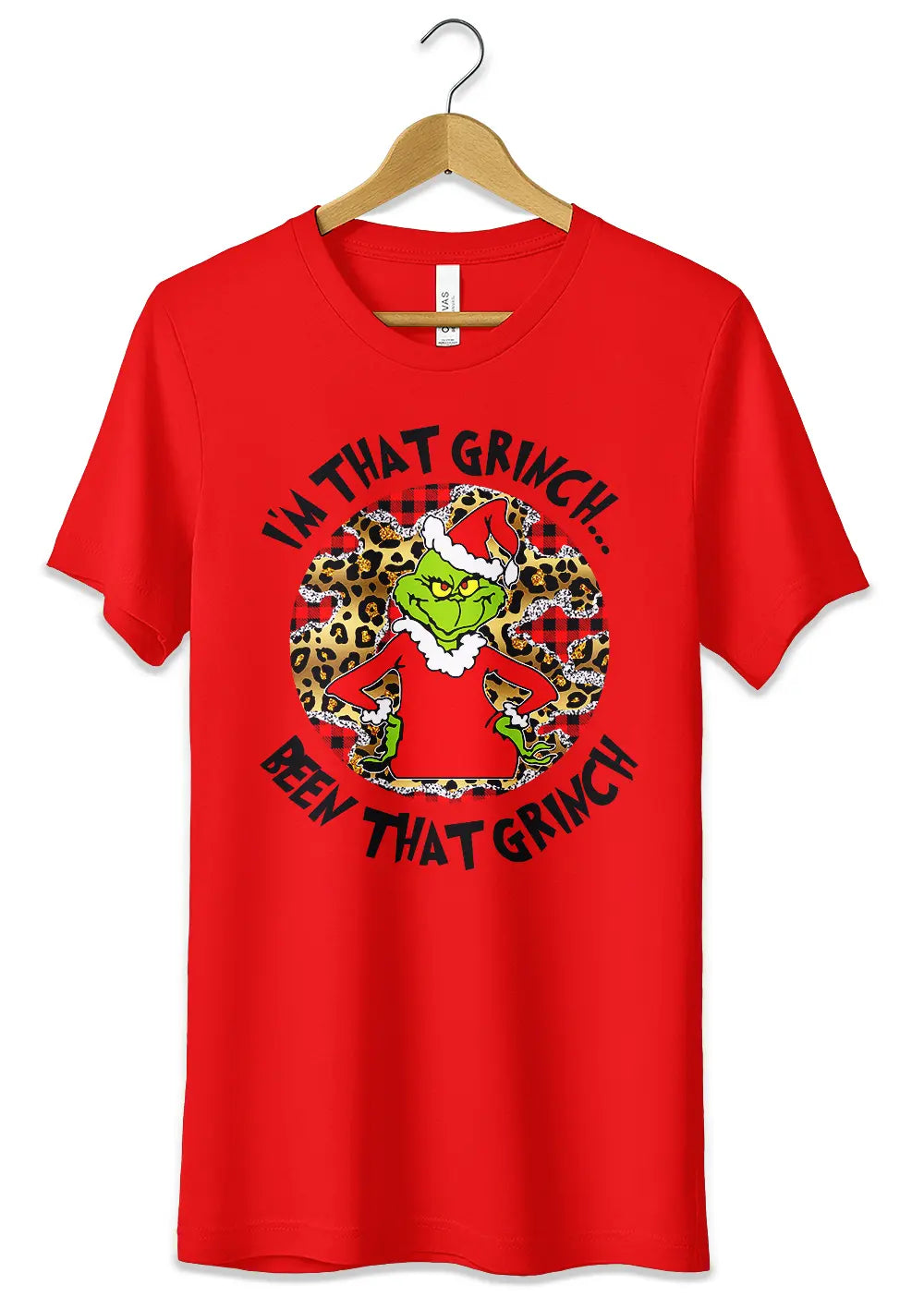 T-Shirt Maglietta Rossa il Grinch Christmass Style, T-Shirt, CmrDesignStore, T-Shirt Maglietta Rossa il Grinch Christmass Style