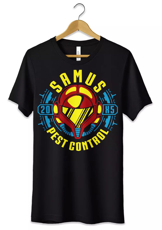 T-Shirt Maglietta Videogames Samus Pest Control T-Shirt CmrDesignStore   