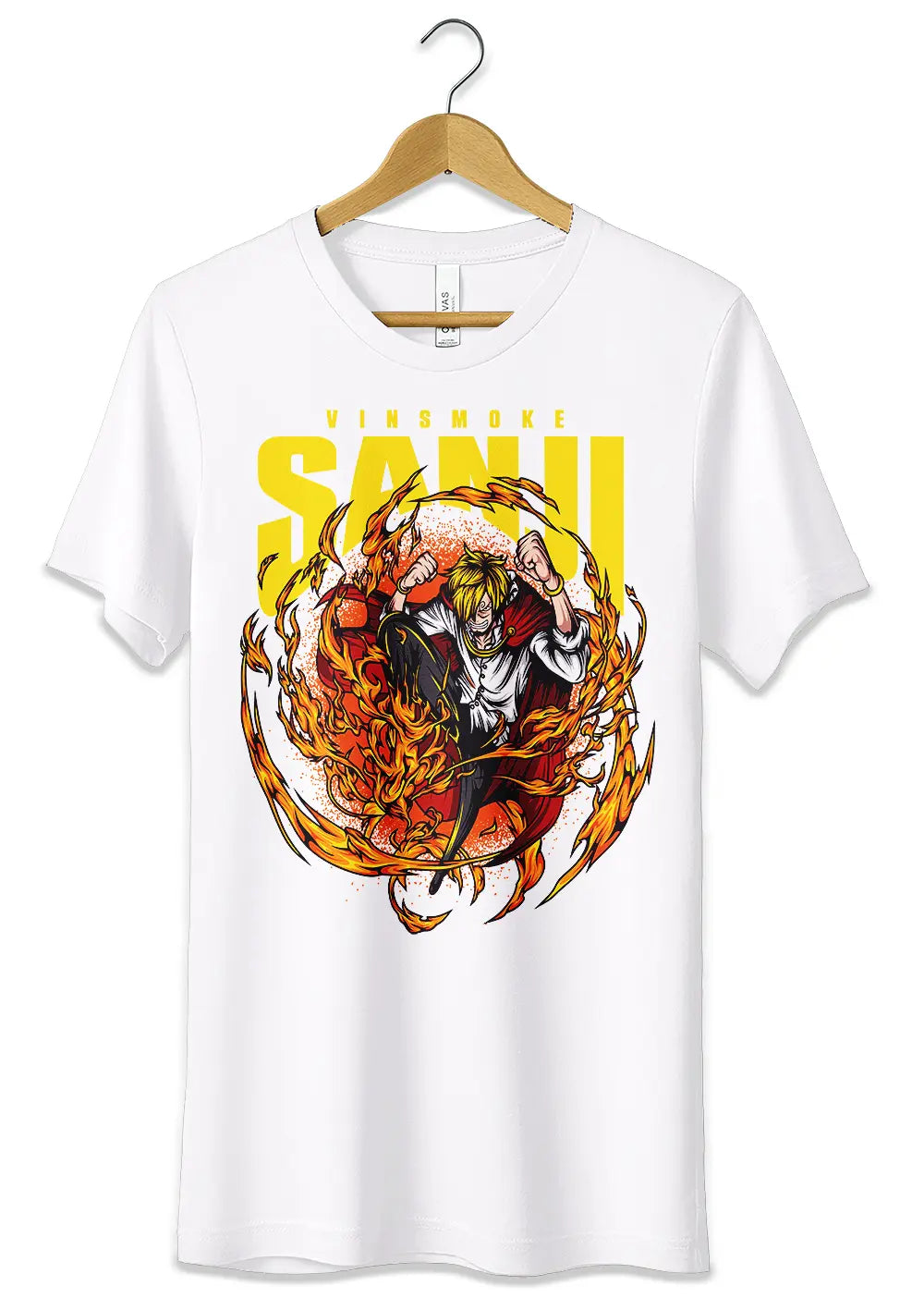 T-Shirt Maglietta Anime Sanji One Piece T-Shirt CmrDesignStore 3/4 anni Bianco 