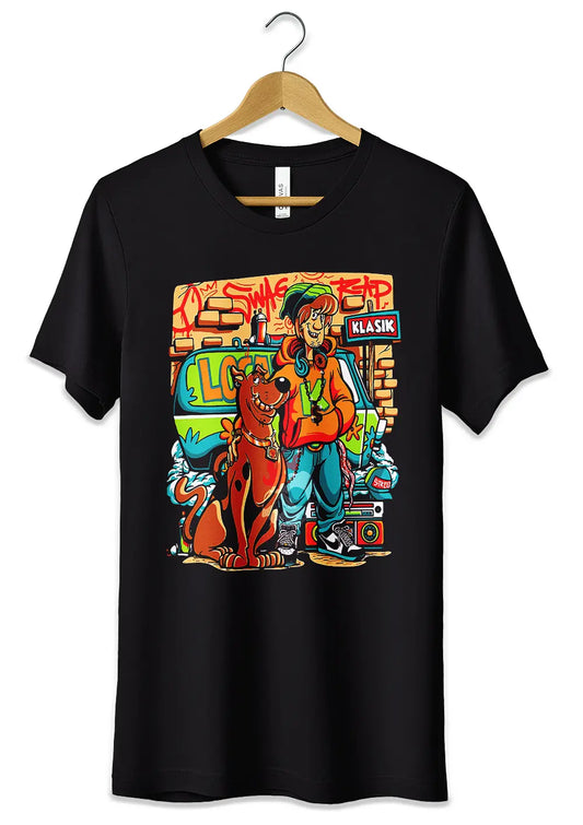 T-Shirt Maglietta Scooby Doo Cartoni Animati Cult T-Shirt CmrDesignStore Nero S 