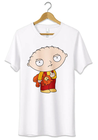T-Shirt Maglietta Stewie Griffin Family Guy T-Shirt CmrDesignStore Bianco S 