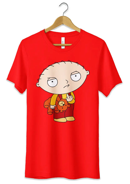 T-Shirt Maglietta Stewie Griffin Family Guy T-Shirt CmrDesignStore Rosso S 