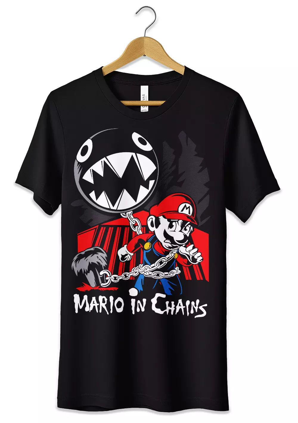 T-Shirt Maglietta Videogames Super Mario in Catene, CmrDesignStore, T-Shirt, t-shirt-maglietta-videogames-super-mario-in-catene, CmrDesignStore