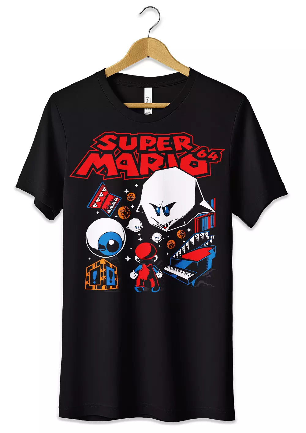 T-Shirt Maglietta Videogames Super Mario Nintendo 64, CmrDesignStore, T-Shirt, t-shirt-maglietta-videogames-super-mario-nintendo-64, CmrDesignStore