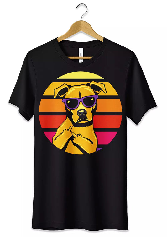T-Shirt Maglietta Thug Life Dog Retro Vintage Style T-Shirt CmrDesignStore   