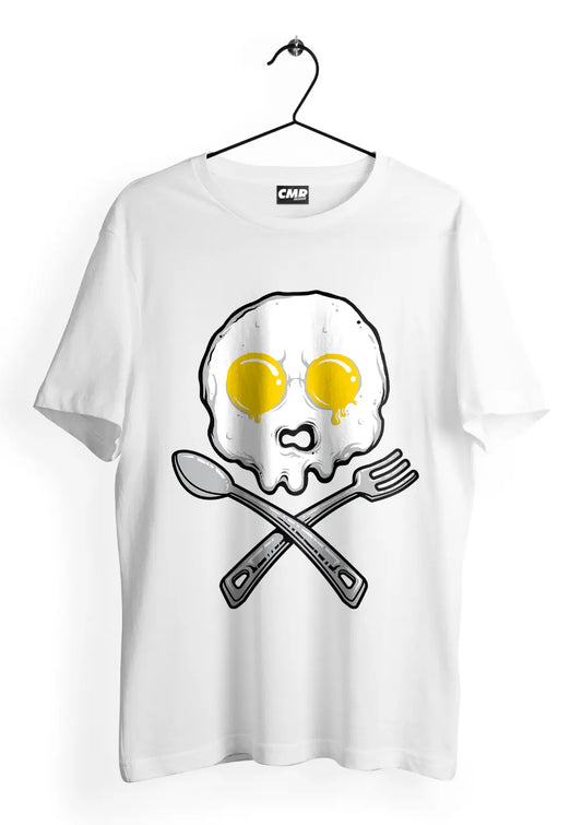 T-Shirt Maglietta Oversize Teschio Uova Urban Streetwear Style T-Shirt CmrDesignStore Fronte XS 