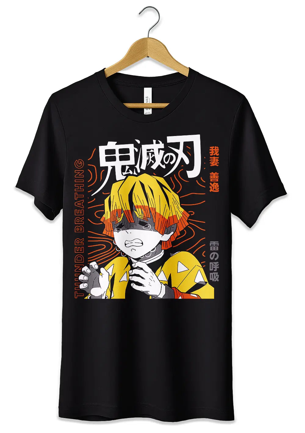 T-Shirt Maglietta Zenitsu Demon Slayer Anime Fans T-Shirt CmrDesignStore   
