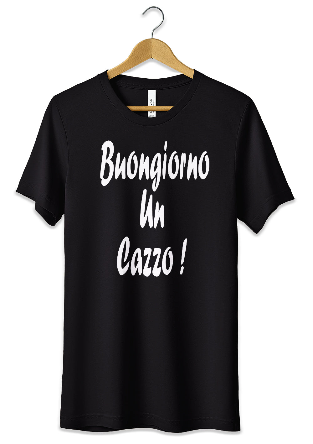 T-Shirt Maglietta Buongiorno un Cazzo Divertente T-Shirt CmrDesignStore Nero S 