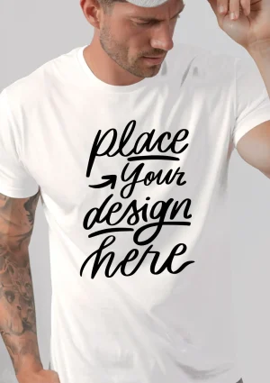 T-shirt bianca maniche corte personalizzata