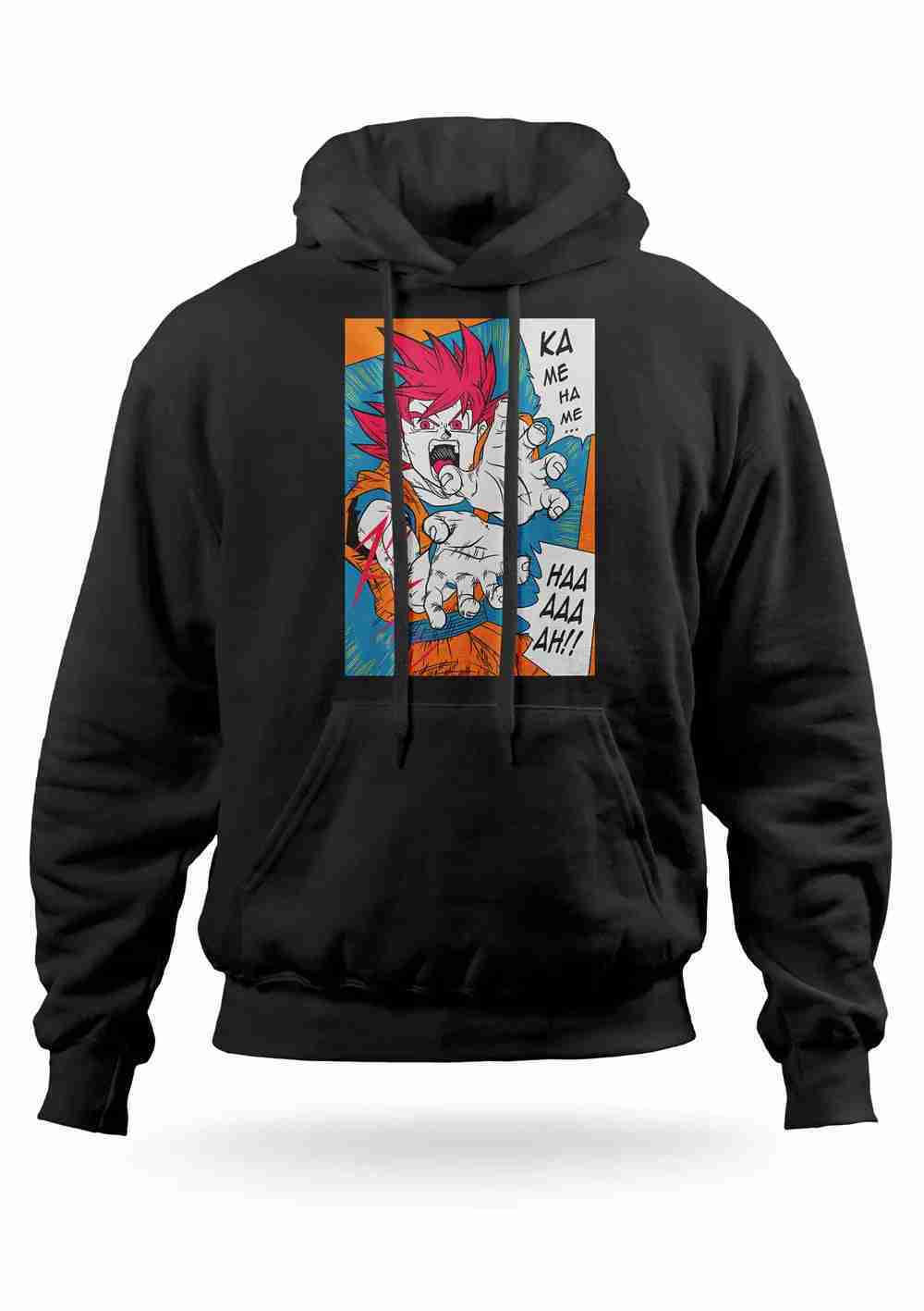 Felpa con cappuccio Goku Onda Energetica Dragon Ball Z Anime - Felpa con Cappuccio Dragon Ball: Sfodera il tuo potere Saiyan!