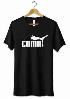 T-Shirt Maglietta Divertente Coma Logo Fake Puma Ironico - Ironia felina per un look rilassato!